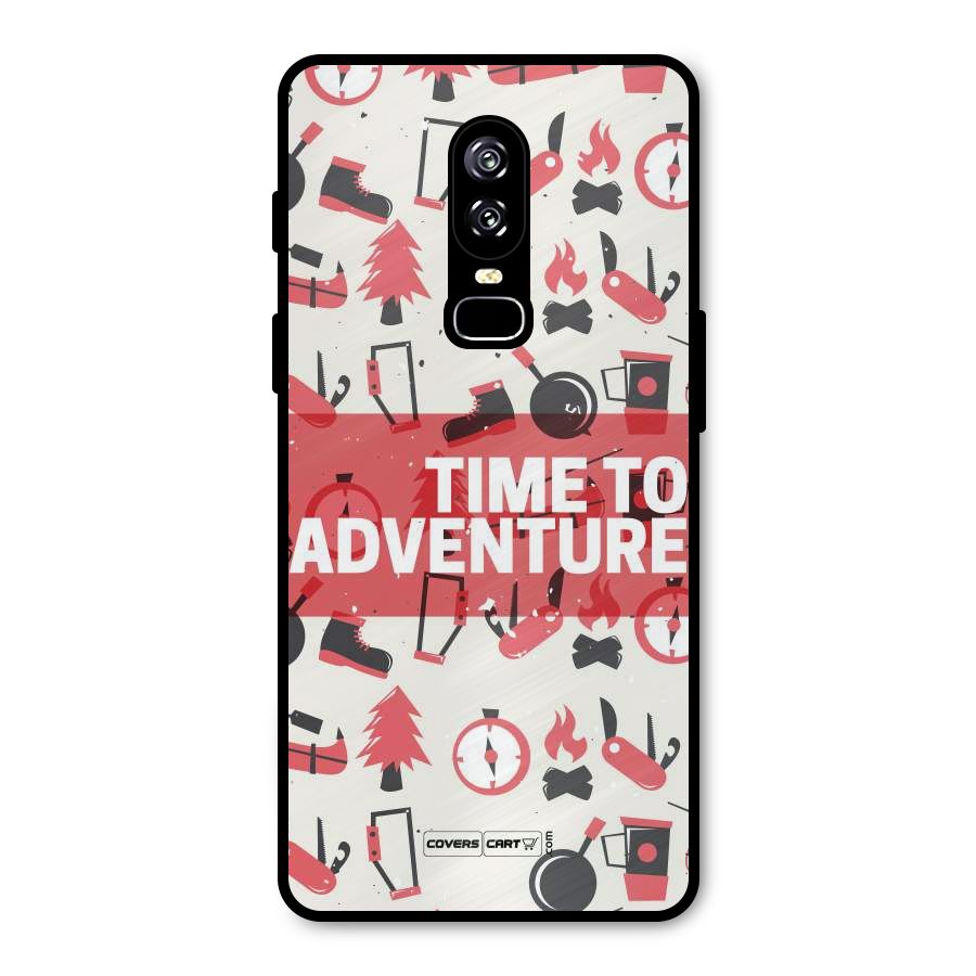 Time To Adventure Radiant Red Metal Back Case for OnePlus 6