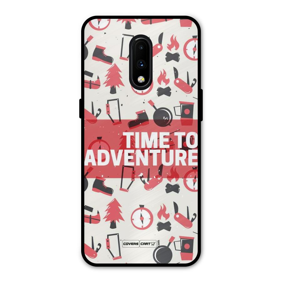 Time To Adventure Radiant Red Metal Back Case for OnePlus 7