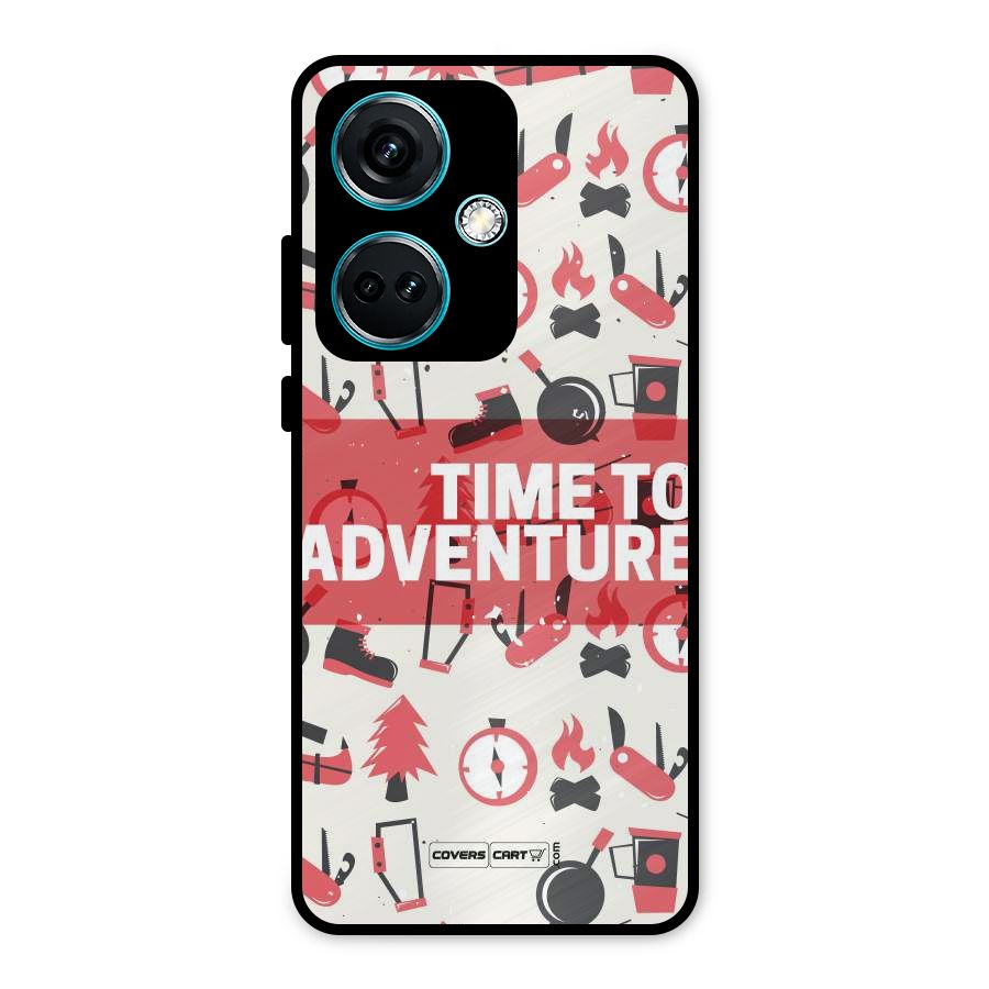 Time To Adventure Radiant Red Metal Back Case for OnePlus Nord CE 3 5G