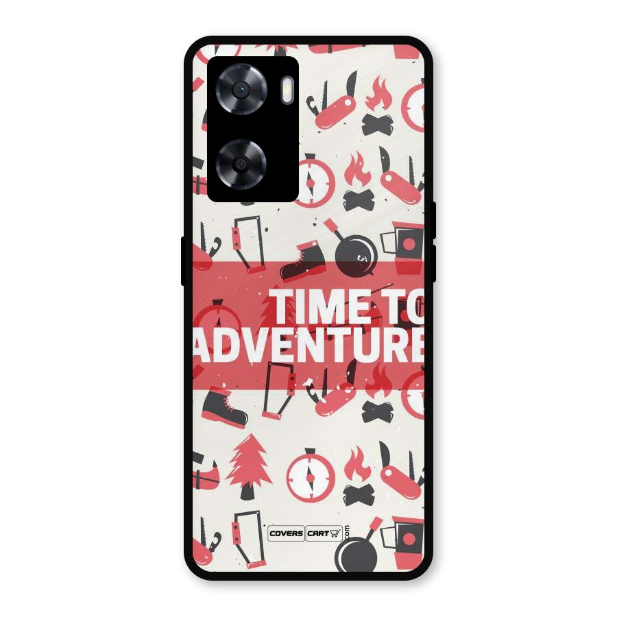 Time To Adventure Radiant Red Metal Back Case for Oppo A77s