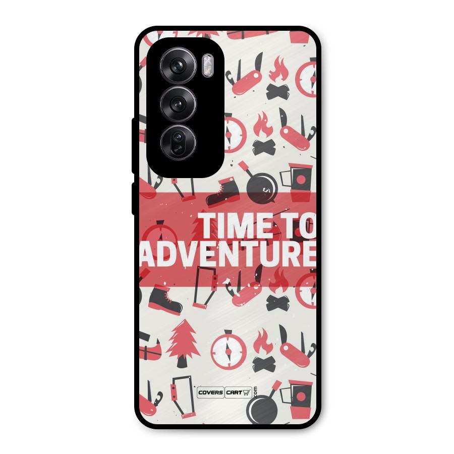Time To Adventure Radiant Red Metal Back Case for Oppo Reno12 Pro