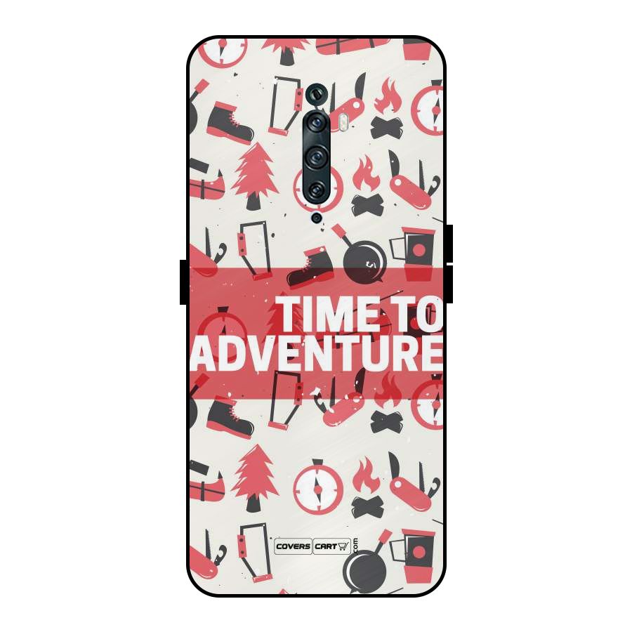 Time To Adventure Radiant Red Metal Back Case for Oppo Reno2 Z
