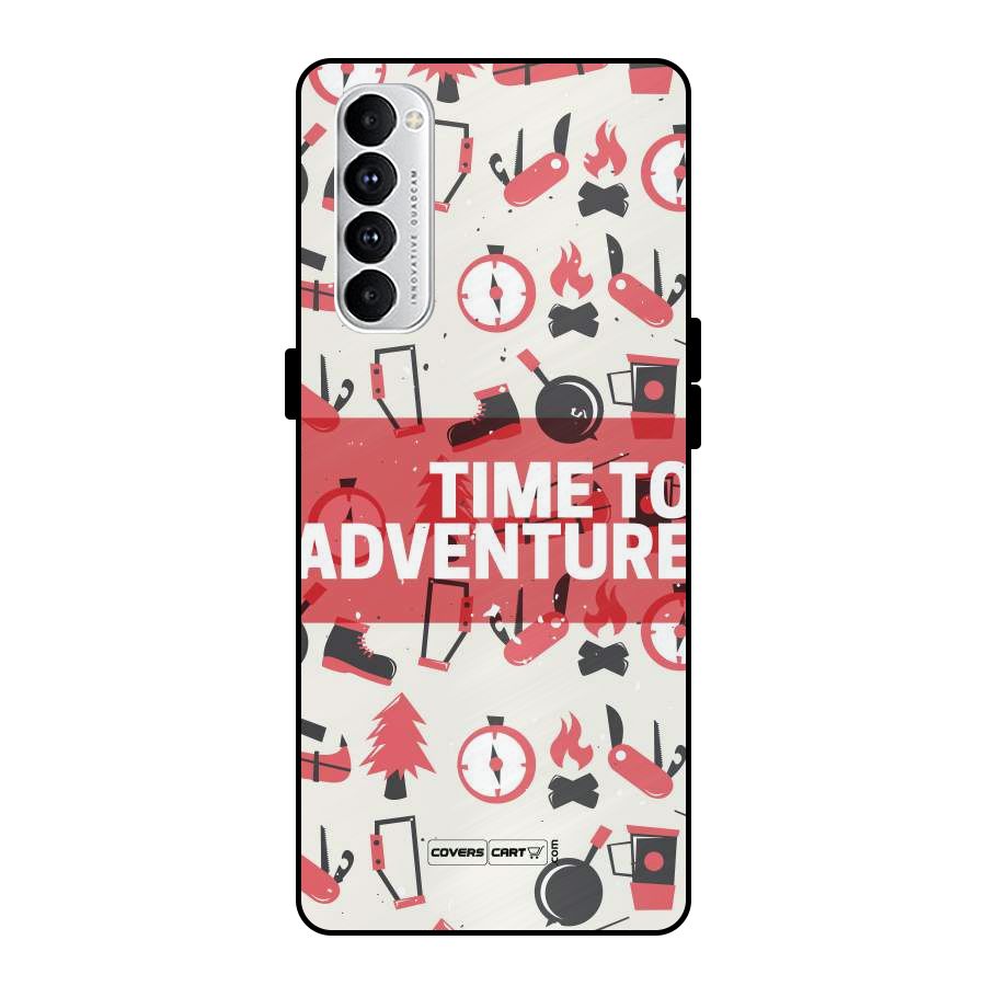 Time To Adventure Radiant Red Metal Back Case for Oppo Reno4 Pro