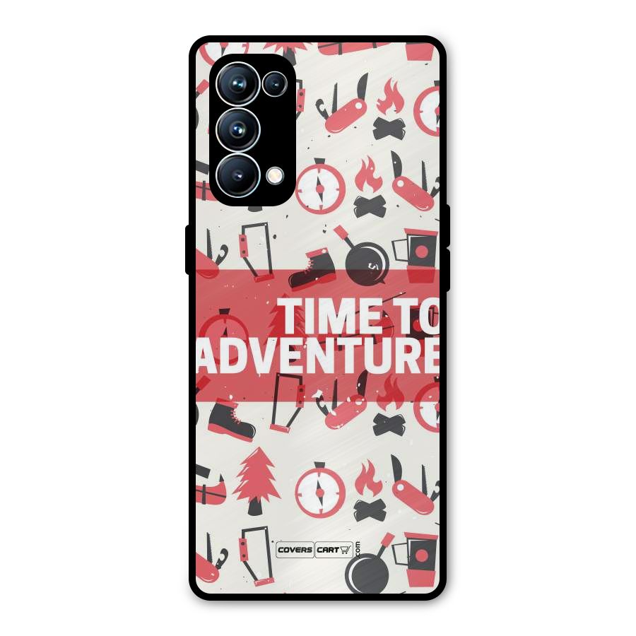 Time To Adventure Radiant Red Metal Back Case for Oppo Reno5 Pro 5G