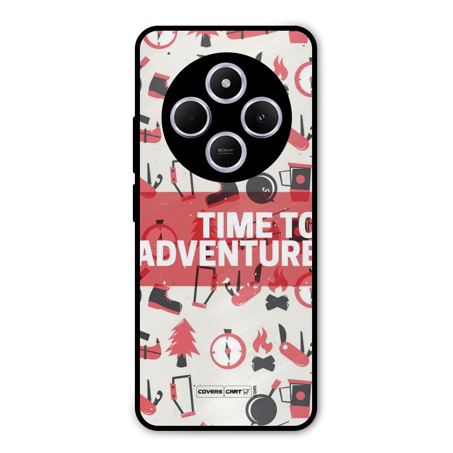 Time To Adventure Radiant Red Metal Back Case for Poco C75 5G