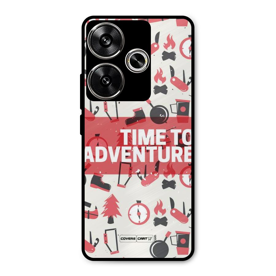 Time To Adventure Radiant Red Metal Back Case for Poco F6