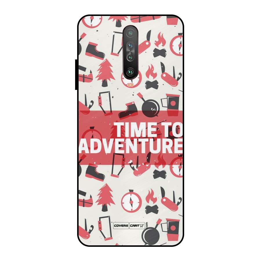 Time To Adventure Radiant Red Metal Back Case for Poco X2