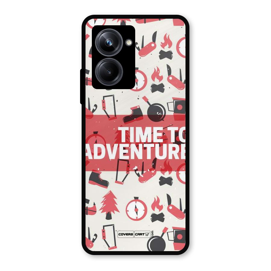 Time To Adventure Radiant Red Metal Back Case for Realme 10 Pro