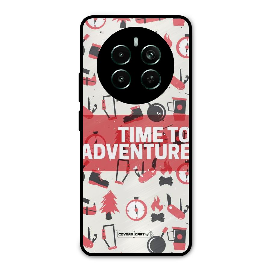 Time To Adventure Radiant Red Metal Back Case for Realme 12 Plus