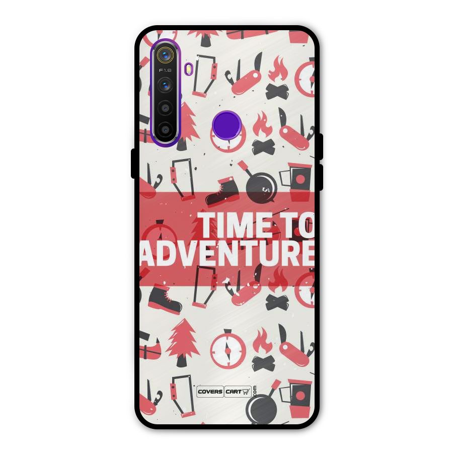 Time To Adventure Radiant Red Metal Back Case for Realme 5