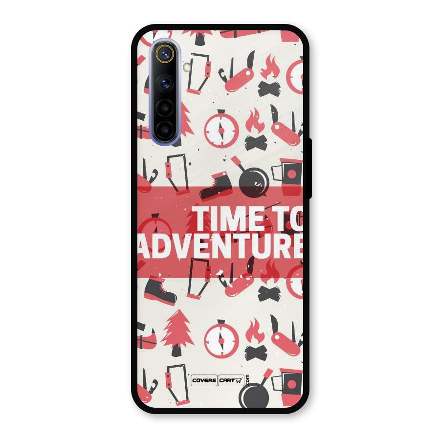 Time To Adventure Radiant Red Metal Back Case for Realme 6i