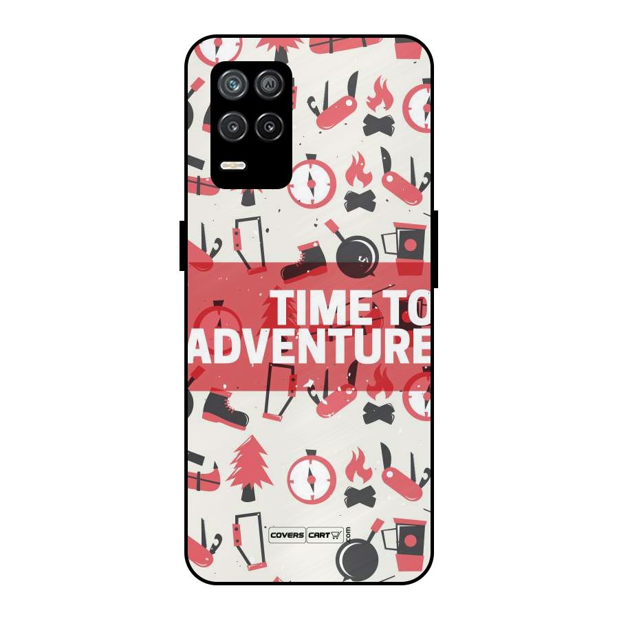 Time To Adventure Radiant Red Metal Back Case for Realme 8 5G