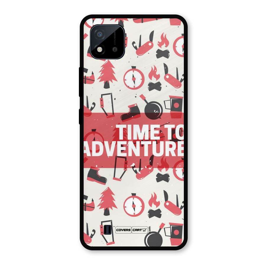 Time To Adventure Radiant Red Metal Back Case for Realme C11 2021