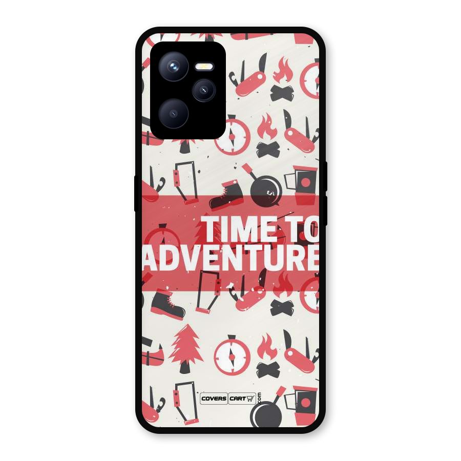 Time To Adventure Radiant Red Metal Back Case for Realme C35