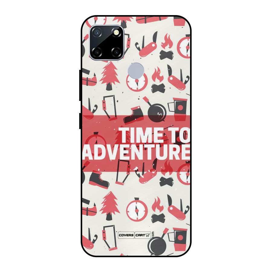 Time To Adventure Radiant Red Metal Back Case for Realme Narzo 20