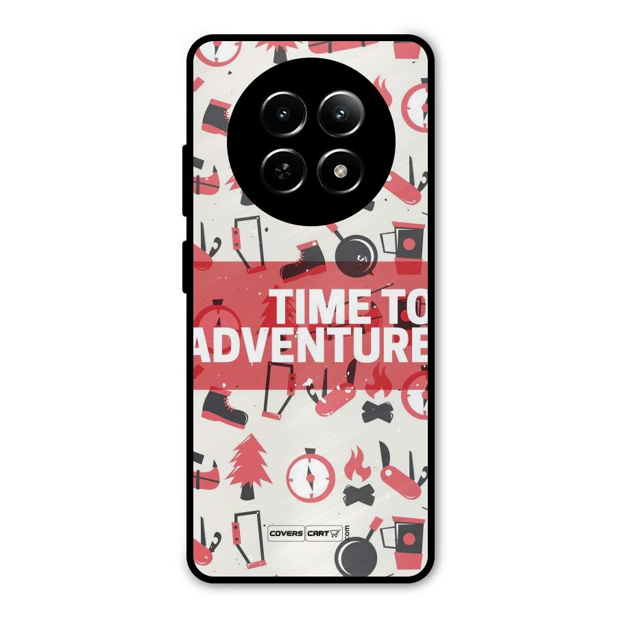 Time To Adventure Radiant Red Metal Back Case for Realme Narzo N65