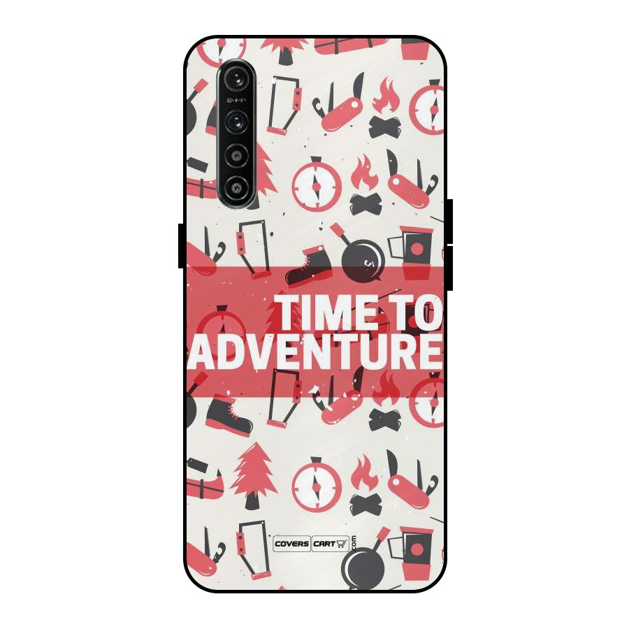 Time To Adventure Radiant Red Metal Back Case for Realme XT