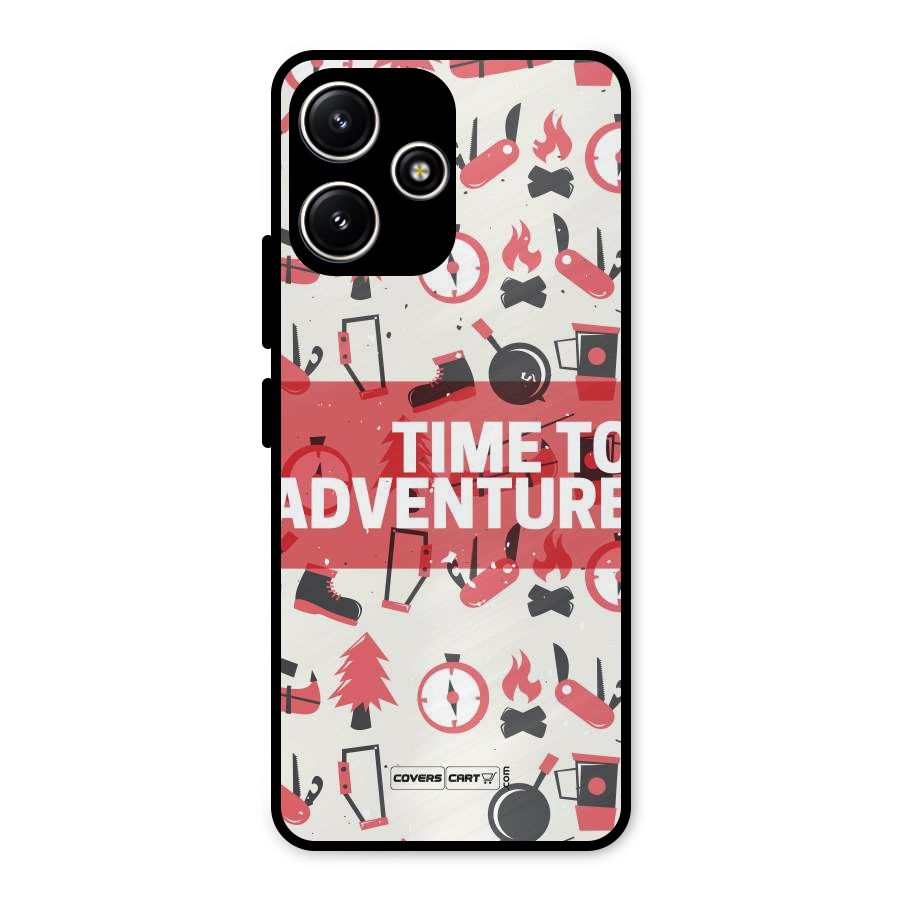 Time To Adventure Radiant Red Metal Back Case for Redmi 12 5G