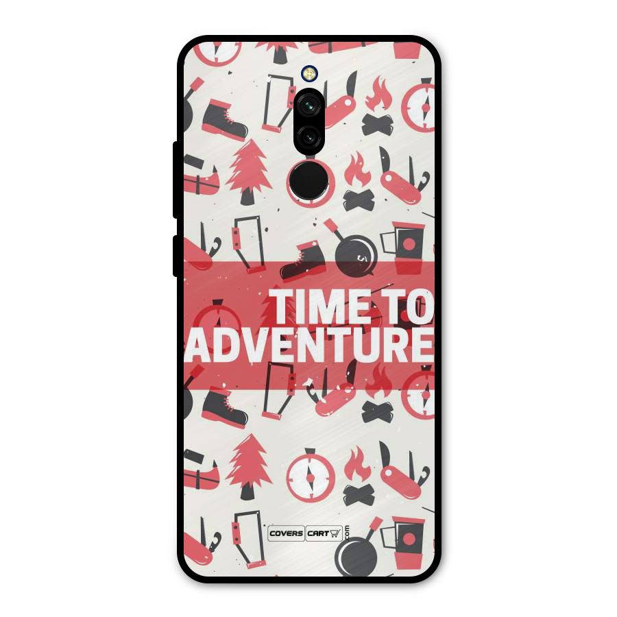 Time To Adventure Radiant Red Metal Back Case for Redmi 8