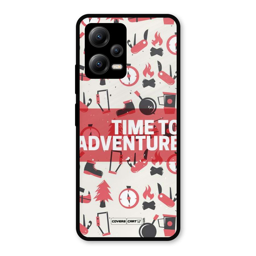 Time To Adventure Radiant Red Metal Back Case for Redmi Note 12 5G