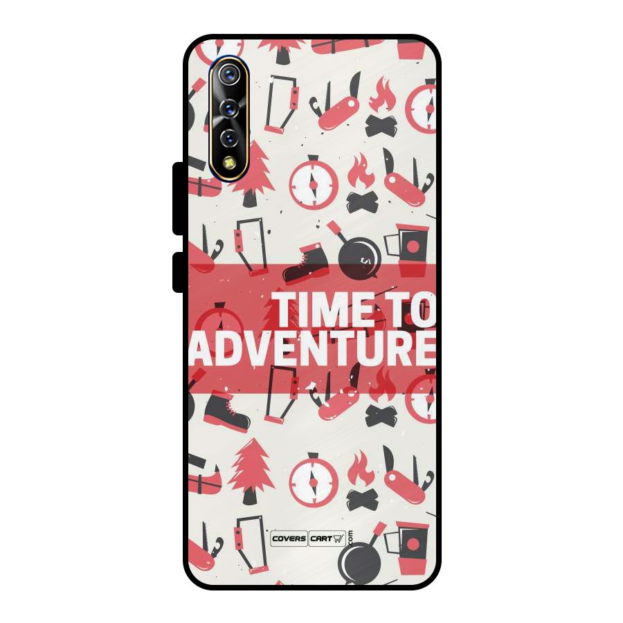 Time To Adventure Radiant Red Metal Back Case for Vivo S1