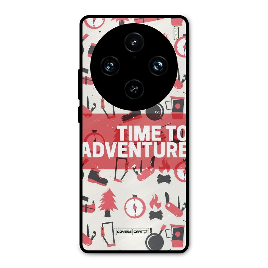 Time To Adventure Radiant Red Metal Back Case for Vivo X100 Pro