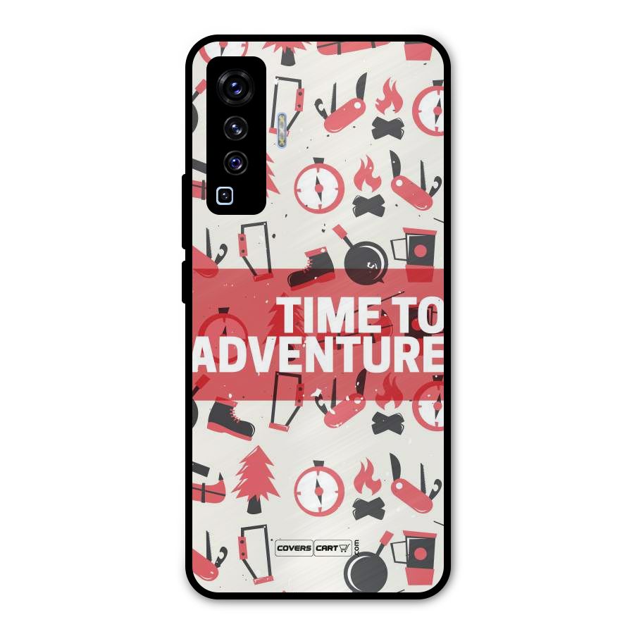 Time To Adventure Radiant Red Metal Back Case for Vivo X50