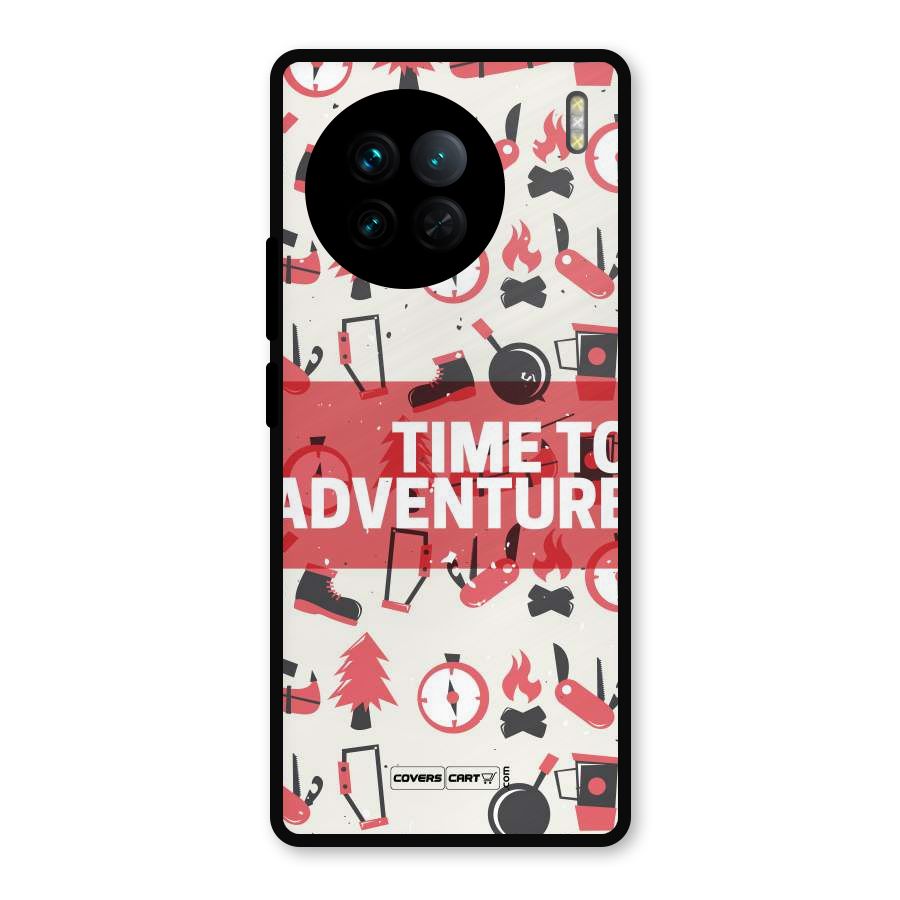 Time To Adventure Radiant Red Metal Back Case for Vivo X90