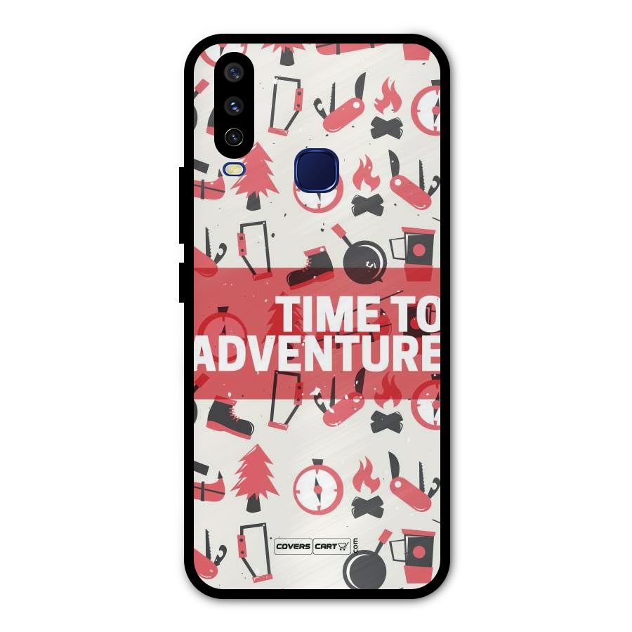 Time To Adventure Radiant Red Metal Back Case for Vivo Y12