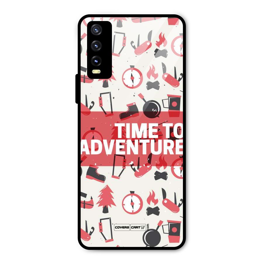 Time To Adventure Radiant Red Metal Back Case for Vivo Y20g