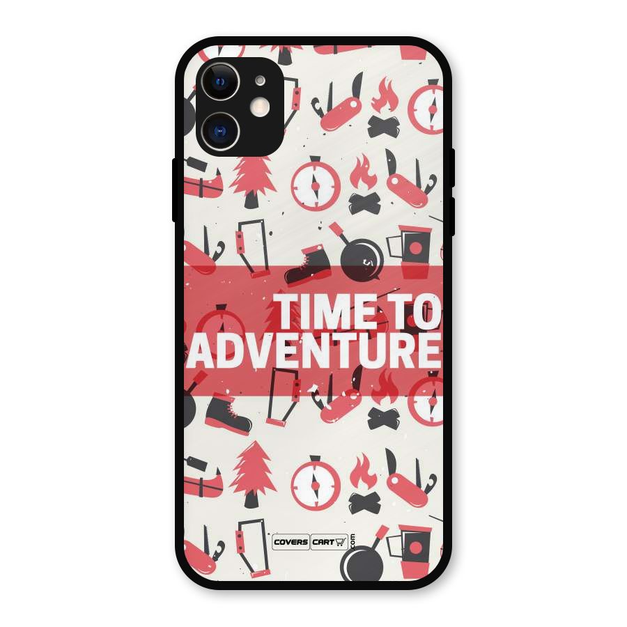 Time To Adventure Radiant Red Metal Back Case for iPhone 11