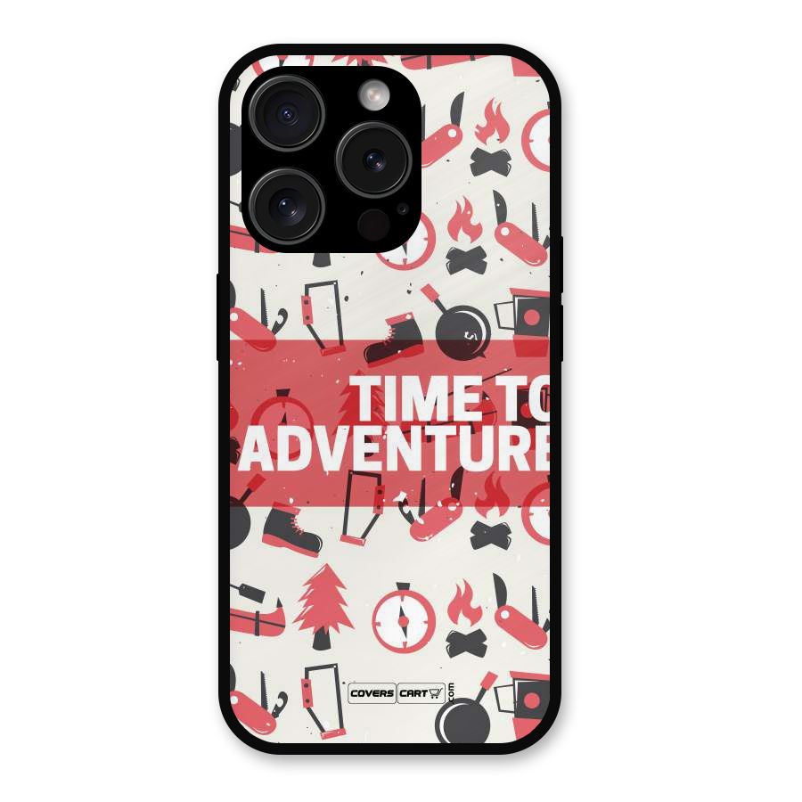 Time To Adventure Radiant Red Metal Back Case for iPhone 15 Pro