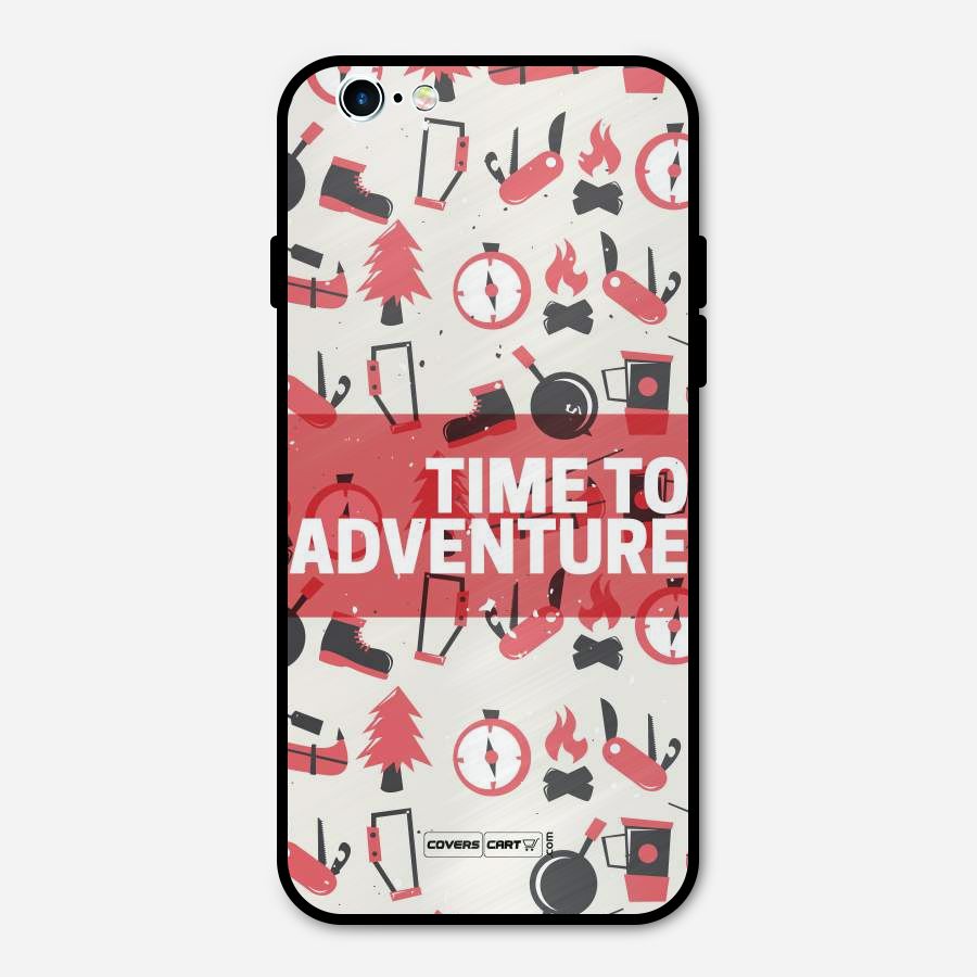 Time To Adventure Radiant Red Metal Back Case for iPhone 6 6s