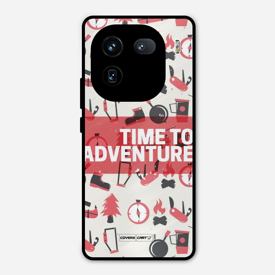 Time To Adventure Radiant Red Metal Back Case for iQOO 12