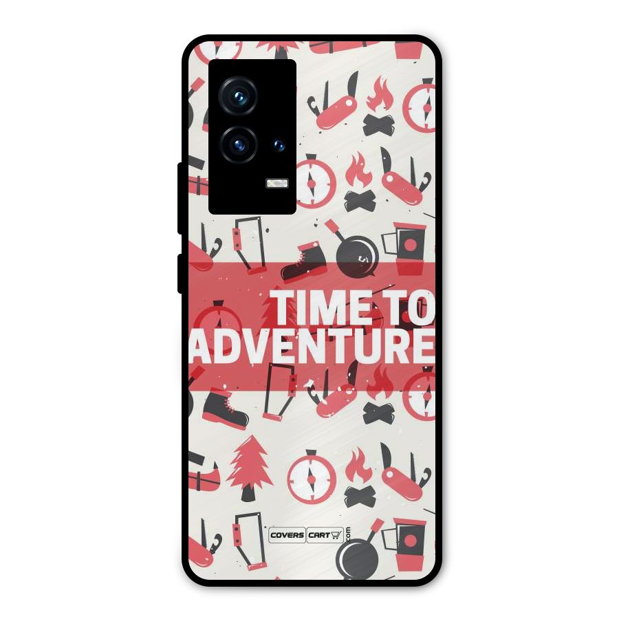 Time To Adventure Radiant Red Metal Back Case for iQOO 9 5G