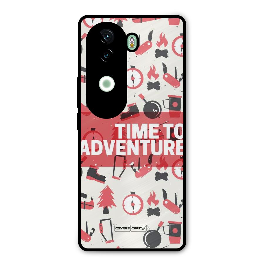 Time To Adventure Radiant Red Metal Back Case for iQOO Z9s