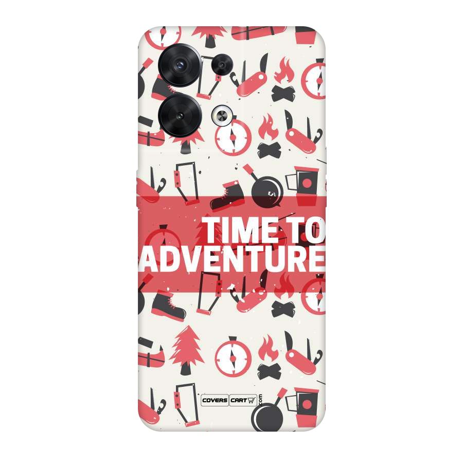 Time To Adventure Radiant Red Original Polycarbonate Back Case for Oppo Reno8 5G