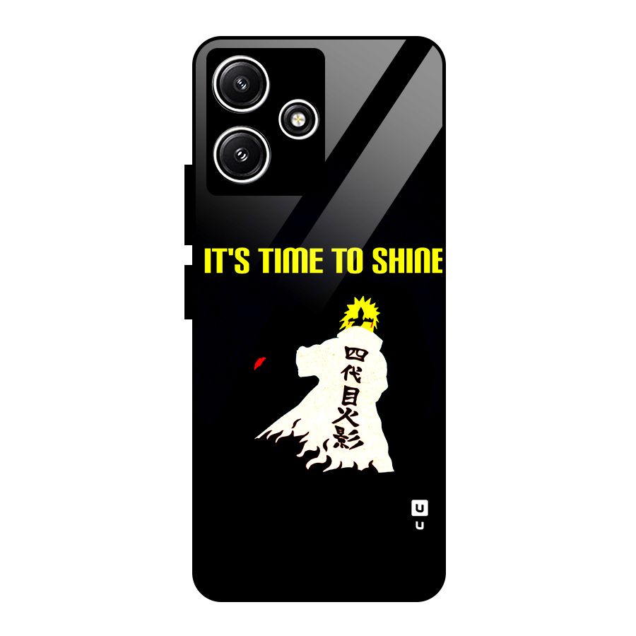 Time To Shine Glass Back Case for Poco M6 Pro