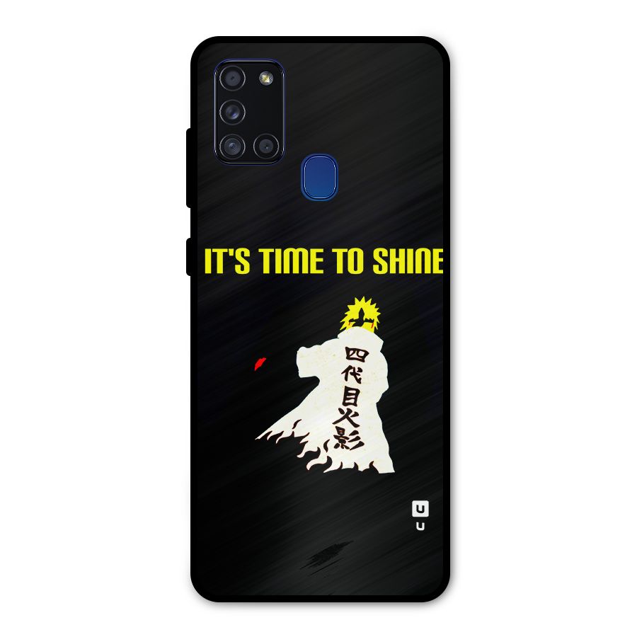 Time To Shine Metal Back Case for Galaxy A21s