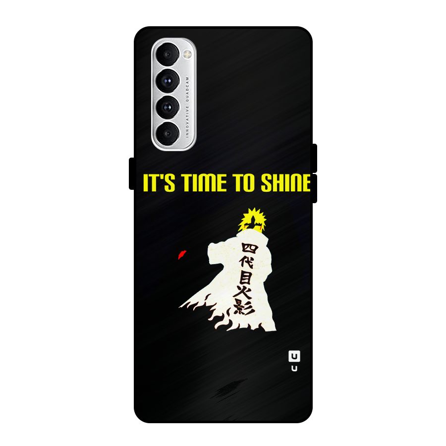 Time To Shine Metal Back Case for Oppo Reno4 Pro