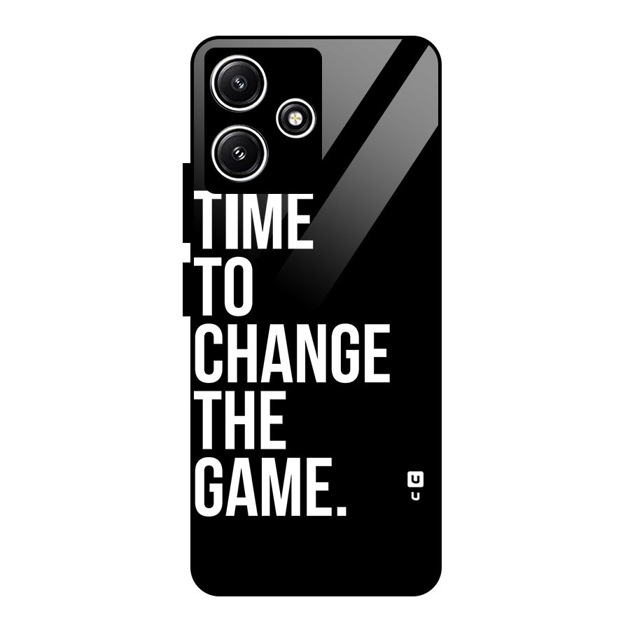 Time to Change the Game Glass Back Case for Poco M6 Pro