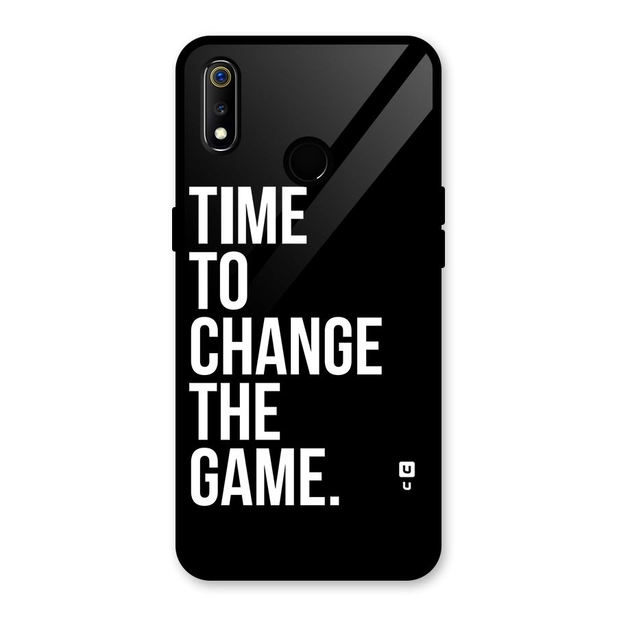 Time to Change the Game Glass Back Case for Realme 3