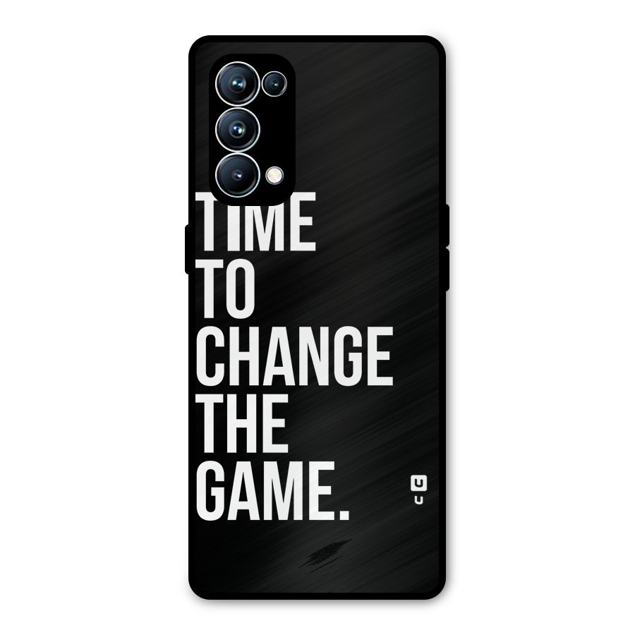 Time to Change the Game Metal Back Case for Oppo Reno5 Pro 5G