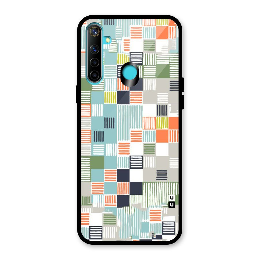 Tiny Boxes Stripes Glass Back Case for Realme 5