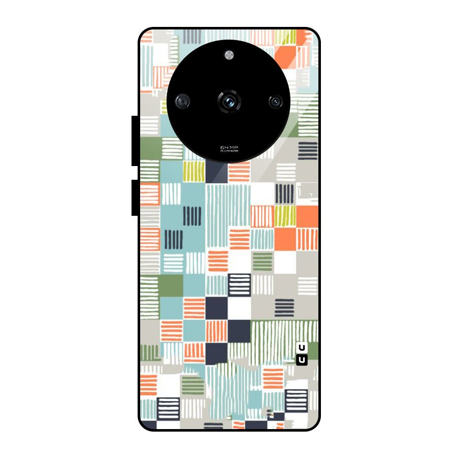 Tiny Boxes Stripes Glass Back Case for Realme Narzo 60 5G