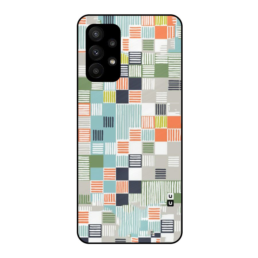 Tiny Boxes Stripes Metal Back Case for Galaxy A23