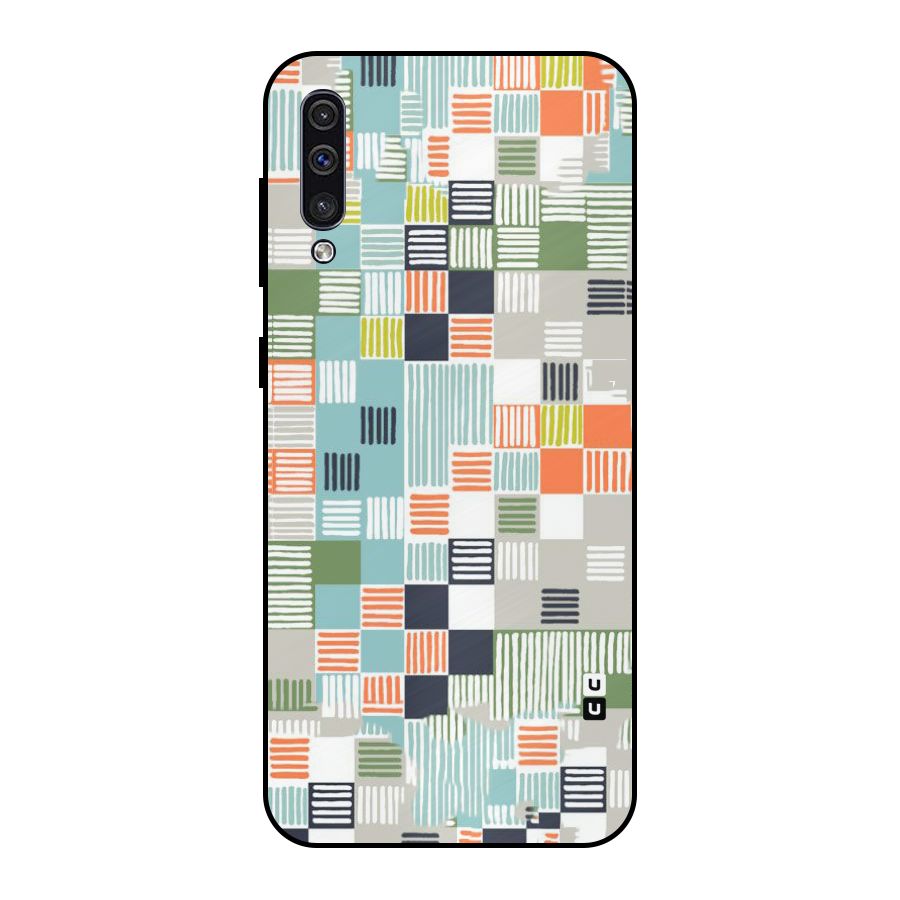 Tiny Boxes Stripes Metal Back Case for Galaxy A30s
