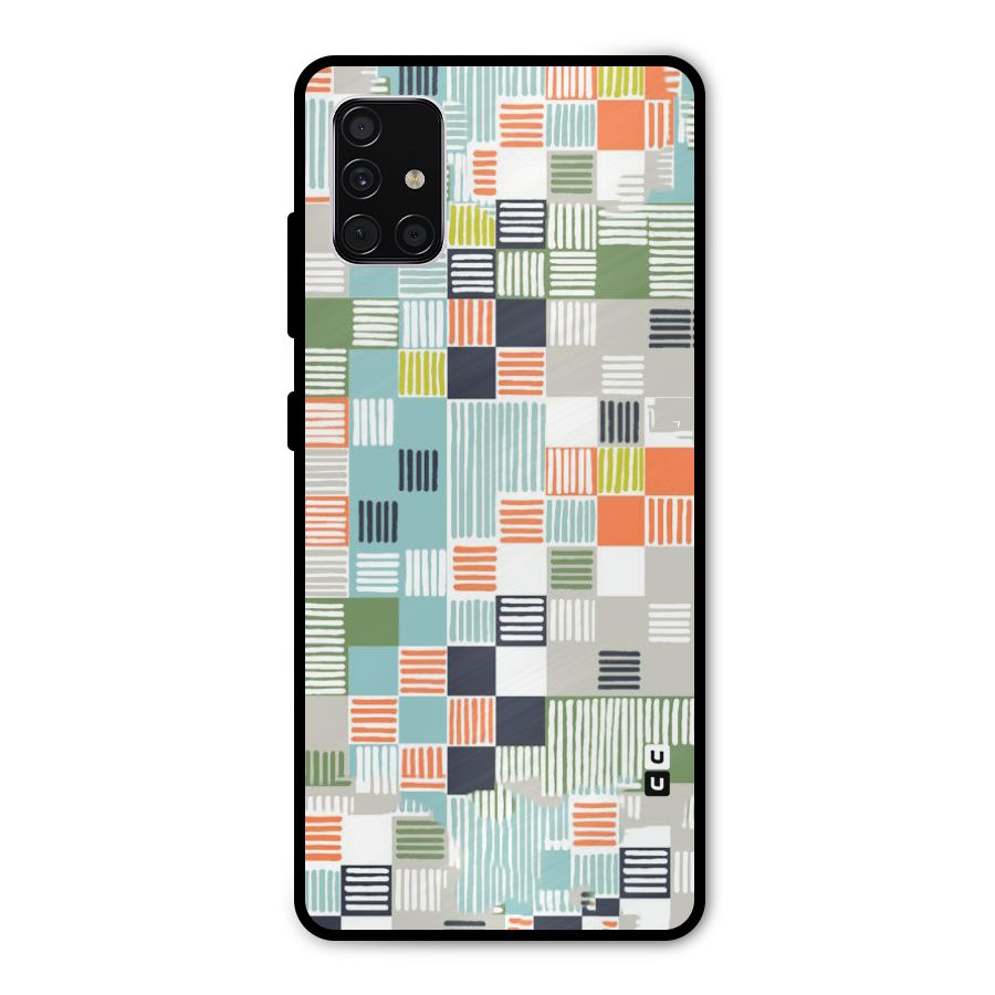 Tiny Boxes Stripes Metal Back Case for Galaxy A51