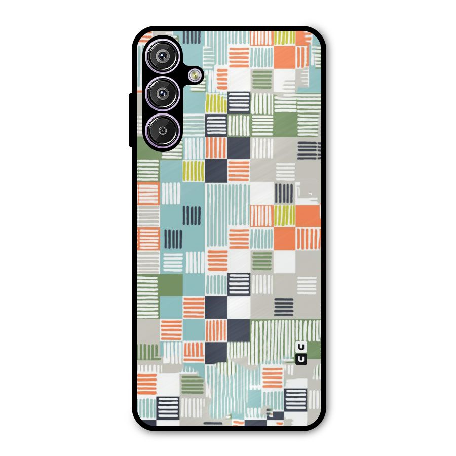 Tiny Boxes Stripes Metal Back Case for Galaxy M15