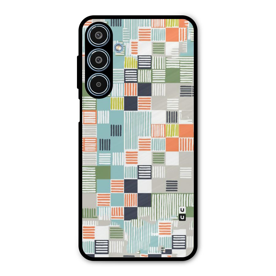 Tiny Boxes Stripes Metal Back Case for Galaxy M35